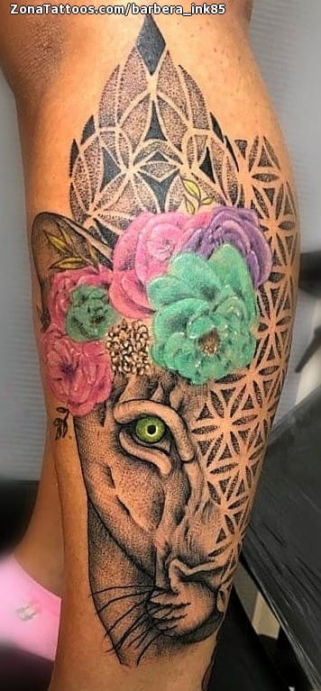 Foto de tatuaje Geométricos, Flores, Animales