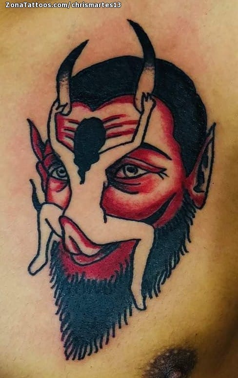 Foto de tatuaje Demonios, Pecho