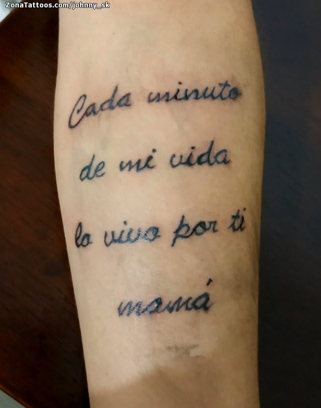 Foto de tatuaje Frases, Letras