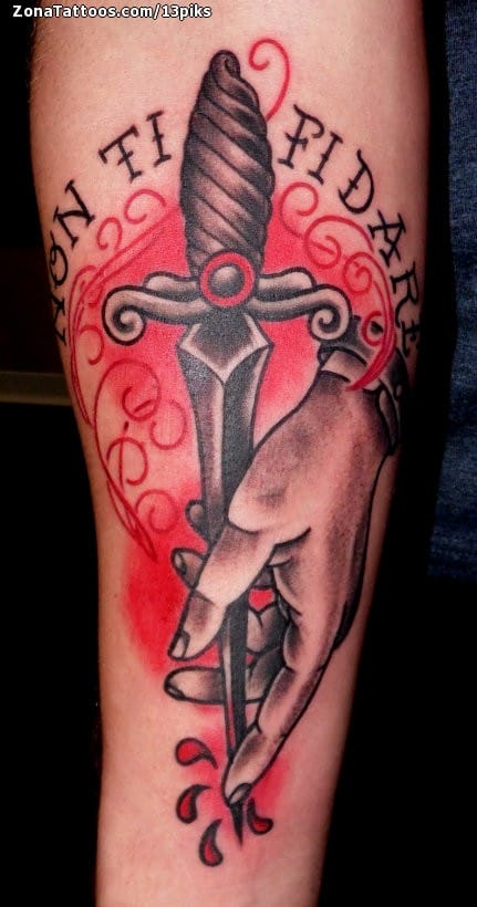 Tattoo photo Daggers, Hands, Weapons