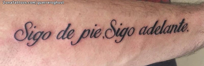 Foto de tatuaje Frases, Letras