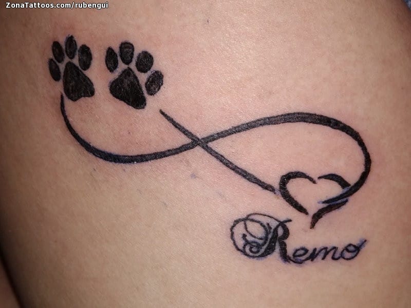 Infinity Paw Print Heart Temporary Tattoo / Animals Tattoo / Dog Tattoo -  Etsy | Tatuagem de patinhas, Tatoo, Tatuagens