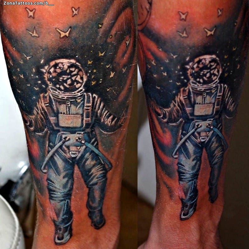 Tattoo photo Astronauts, Butterflies