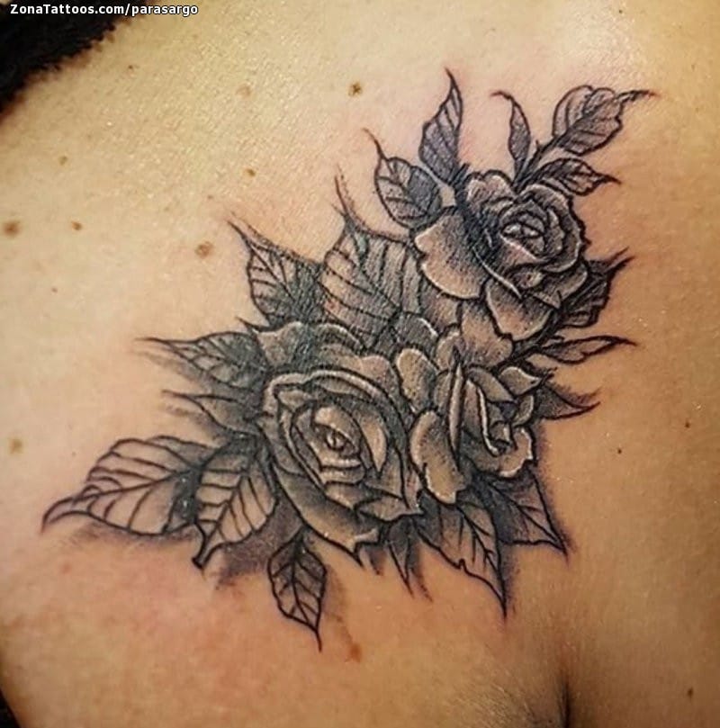 Tattoo photo Roses, Flowers