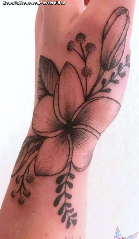 Tattoo photo Flowers, Hand