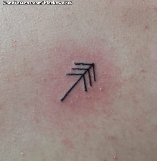 Tattoo photo Arrows, Tiny, Back