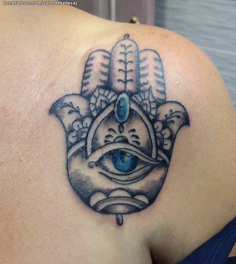 Tattoo photo Hamsa, Shoulder blade