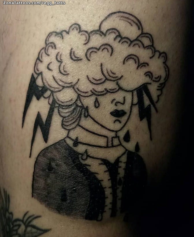 Foto de tatuaje Personas, Nubes, Fantasía