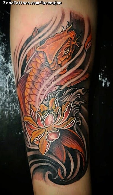 Foto de tatuaje Koi, Peces, Orientales