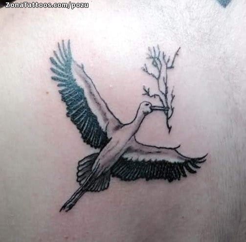 Foto de tatuaje Cigüeñas, Aves, Animales