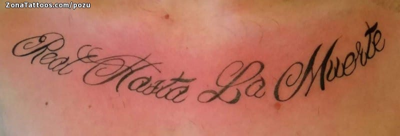 Foto de tatuaje Frases, Letras, Pecho