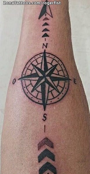 Tattoo photo Compass rose