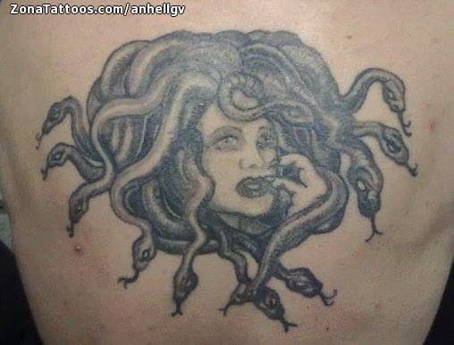 Tattoo of Medusa, Mythology, Back