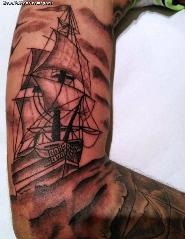 Foto de tatuaje Barcos, Brazo