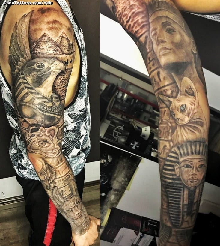 Foto de tatuaje Egipcios, Mangas, Brazo