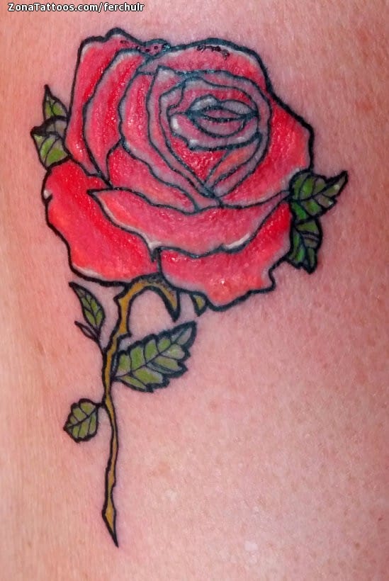 Tattoo photo Roses, Flowers