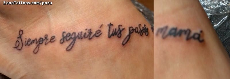 Foto de tatuaje Frases, Letras