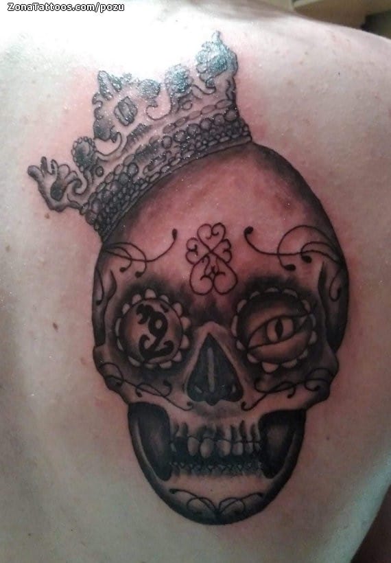 Foto de tatuaje Calaveras, Sugar Skull, Coronas