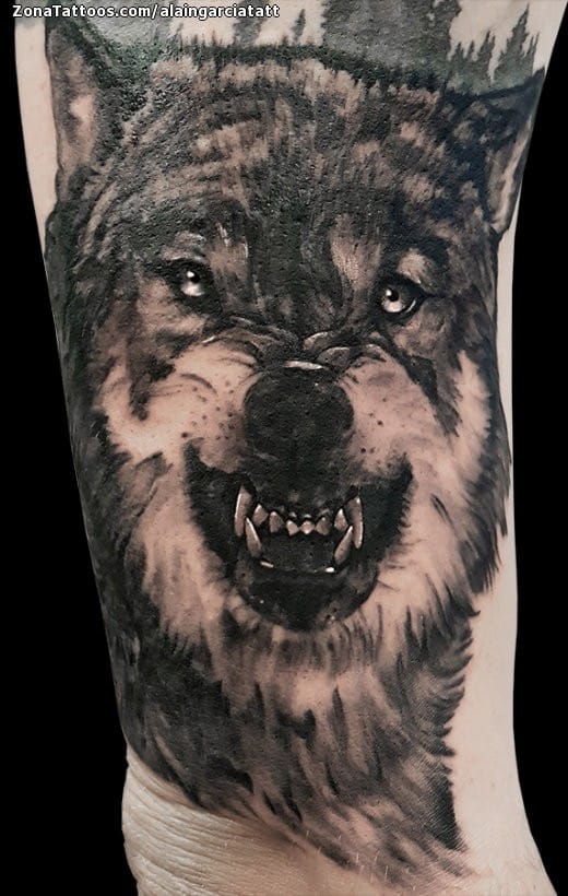 Foto de tatuaje Lobos, Animales