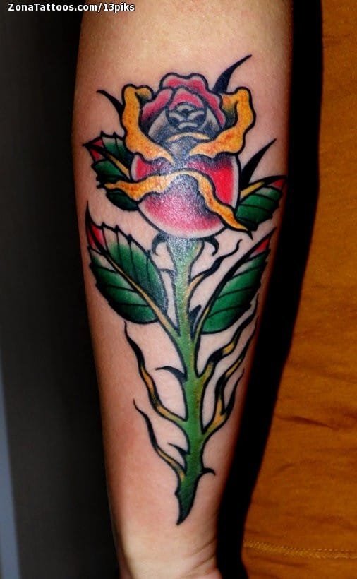 Tattoo photo Roses, Forearm, Flowers