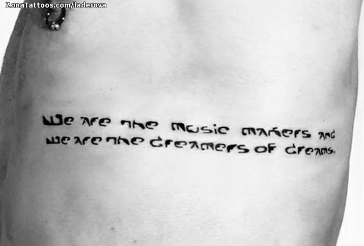 Foto de tatuaje Frases, Letras