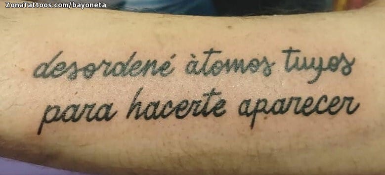 Foto de tatuaje Frases, Letras