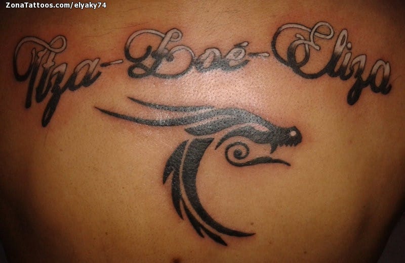 Foto de tatuaje Dragones, Tribales, Espalda