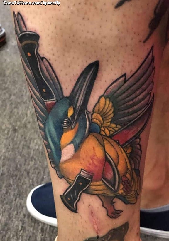 Foto de tatuaje Aves, Animales, Cuchillos