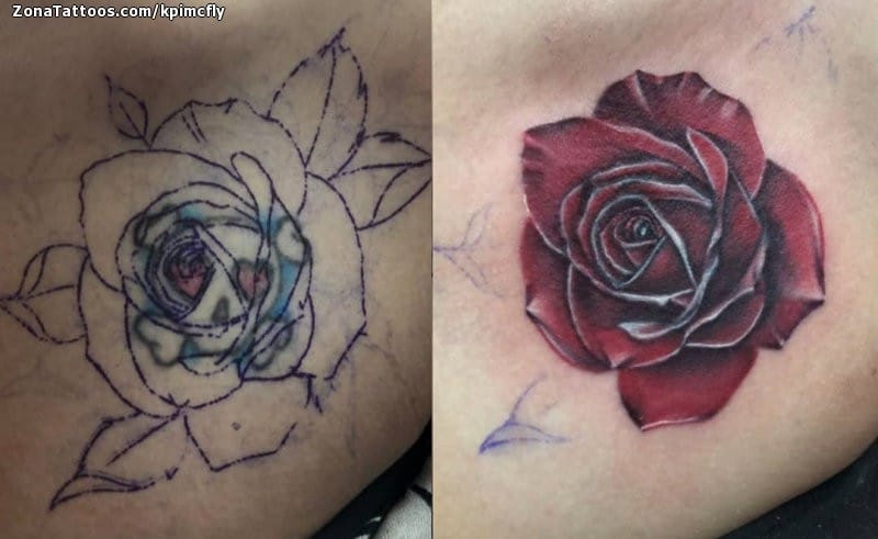 Tattoo photo Roses, Flowers, Cover Up