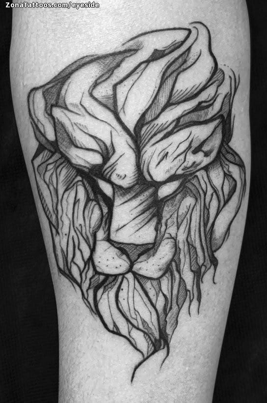 Tattoo photo Lions, Animals