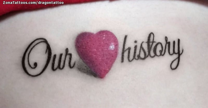 Tattoo photo Messages, Hearts, Letters