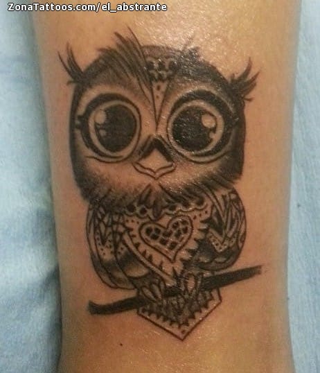 Tattoo photo Owls, Birds, Animals