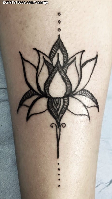 Foto de tatuaje Lotos, Flores