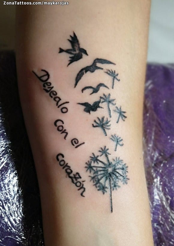 Tattoo photo Birds, Animals, Dandelions