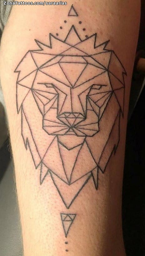 Tattoo photo Lions, Animals, Geometrics