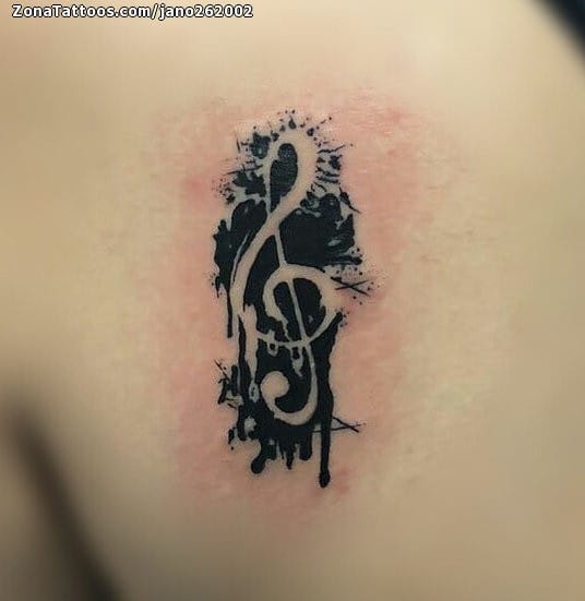 Tattoo photo Musical notes, Grunge, Chest