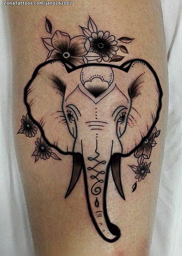 Foto de tatuaje Elefantes, Animales