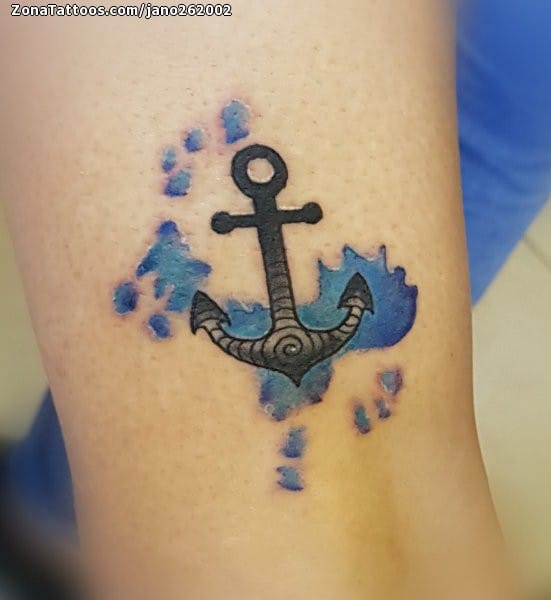 Tattoo photo Anchors, Watercolor