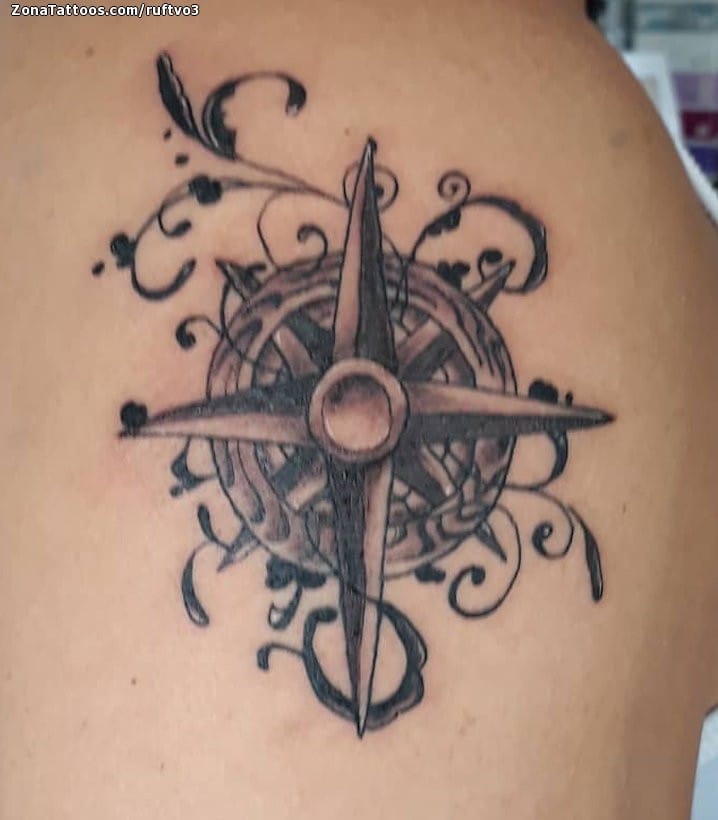 Tattoo photo Compass rose