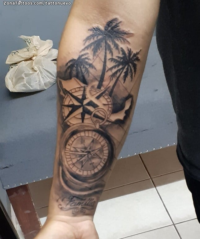 Palm tree tattoo by Kafka Tattoo  Post 29071