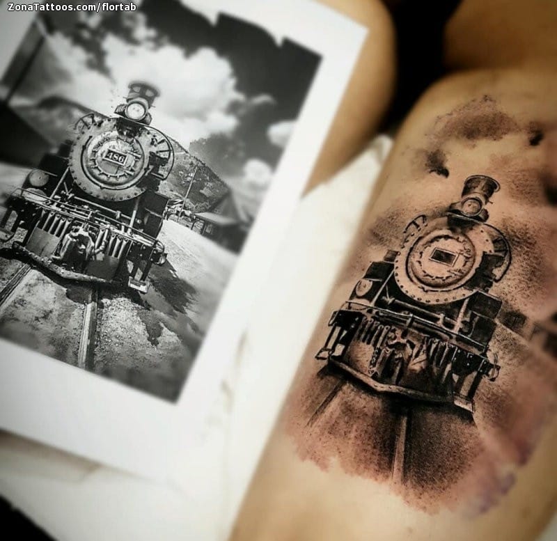 Tattoo photo Trains