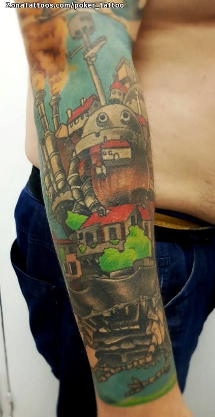 Tattoo photo Ghibli, Sleeves, Arm