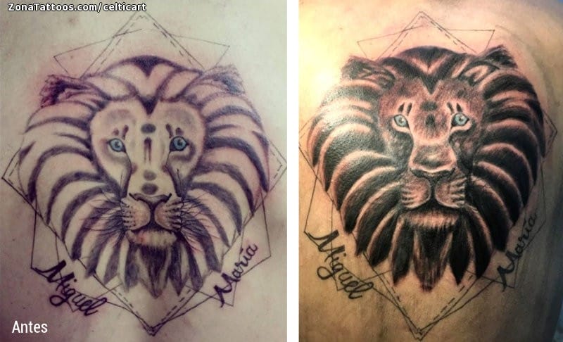 Foto de tatuaje Leones, Animales