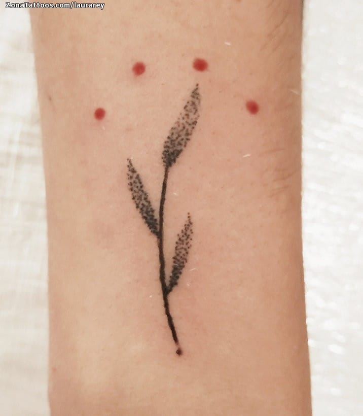 Foto de tatuaje Plantas, Puntillismo, Pequeños