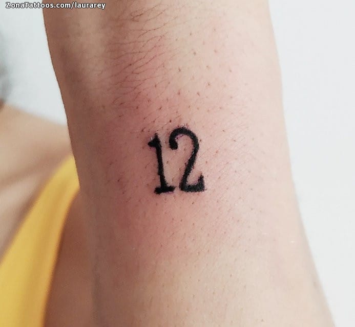 Twelve12 Number Tattoo Designs  Tattoos with Names  Tattoo designs Name  tattoos Number tattoos