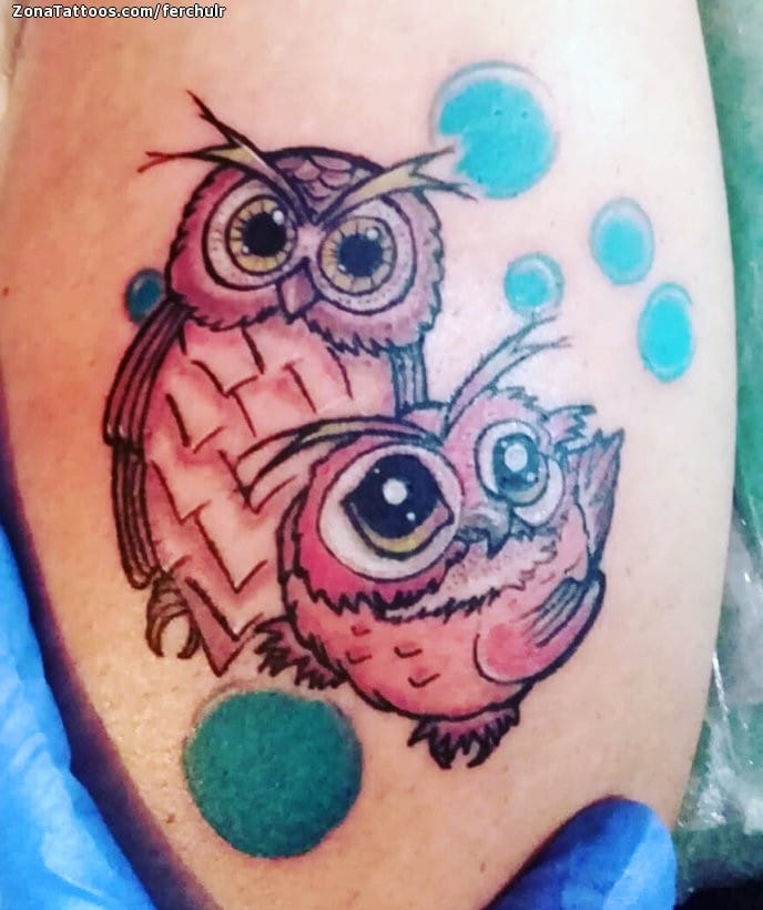 Tattoo photo Owls, Birds, Animals