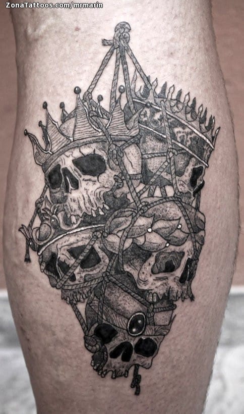 Tattoo photo Skulls, Crowns, Strings