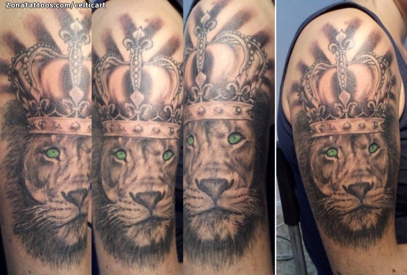 Foto de tatuaje Leones, Animales, Hombro