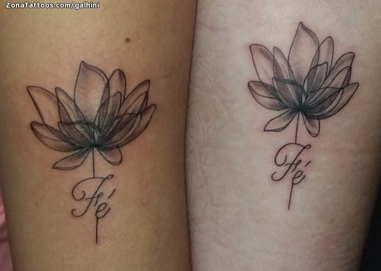 Tattoo of Flowers, Letters, Couples