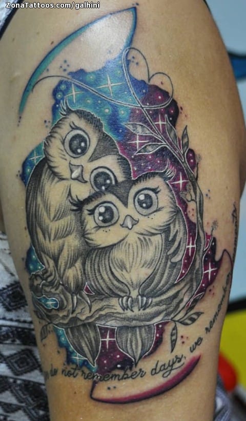 Tattoo photo Owls, Birds, Animals